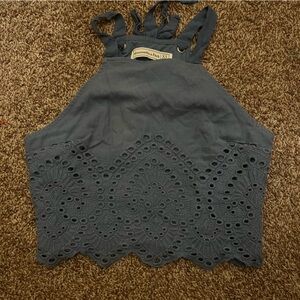 Abercrombie & Fitch Eyelet Crop Top
